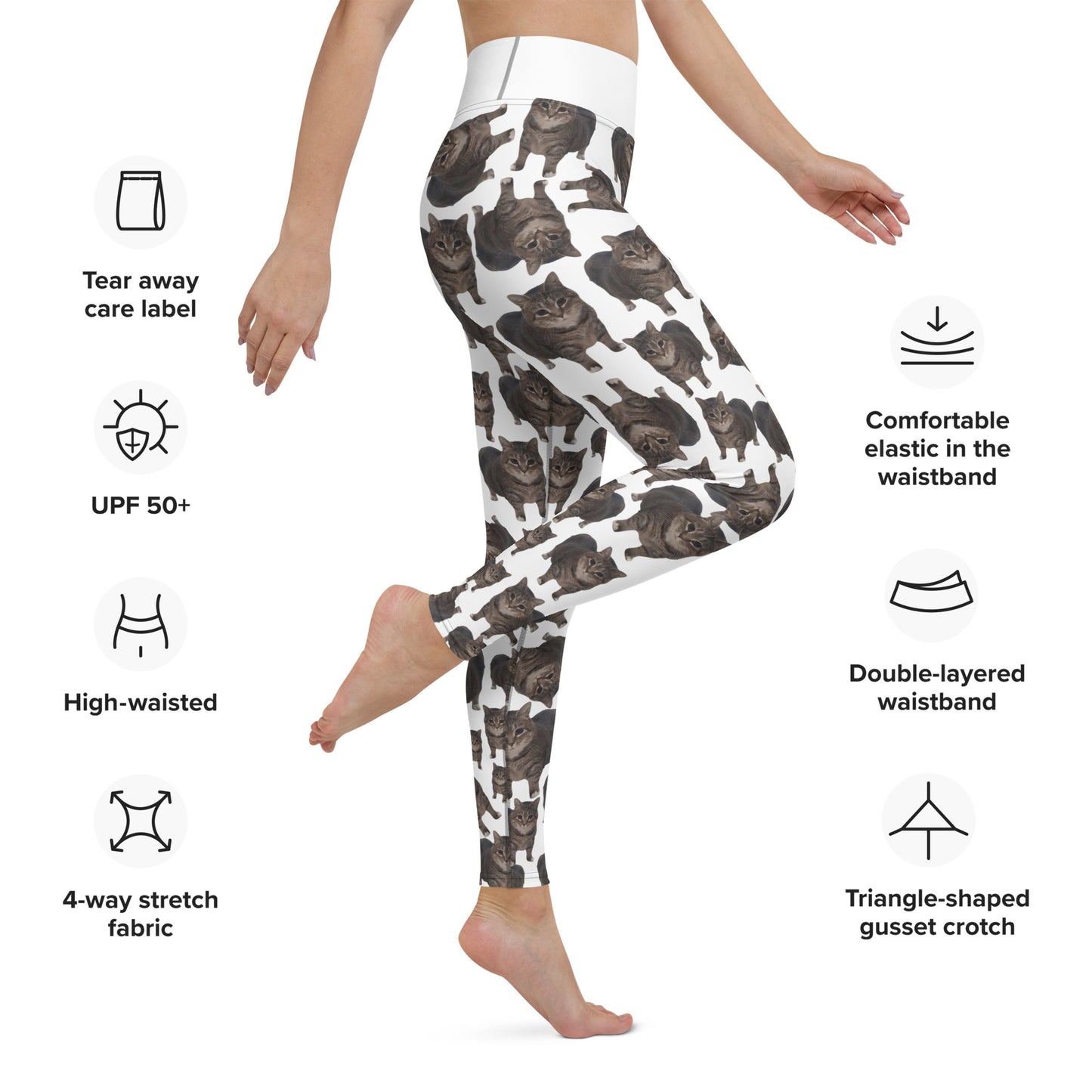 OIIAI Cat Army Yoga Leggings - The Ultimate Prank/Conversation Starter